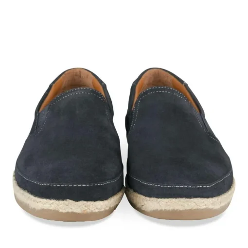 Espadrilles MARINE Homme CUIR Motif Uni A Enfiler