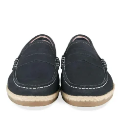 Espadrilles MARINE Homme CUIR Motif Uni A Enfiler