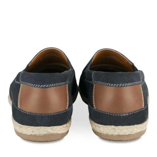 Espadrilles MARINE Homme CUIR Motif Uni A Enfiler