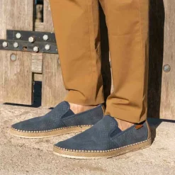 Espadrilles MARINE Homme Motif Uni A Enfiler