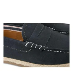 Espadrilles MARINE Homme CUIR Motif Uni A Enfiler