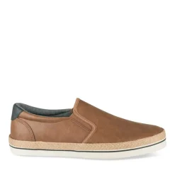 Espadrilles MARRON Homme Motif Uni A Enfiler