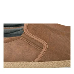 Espadrilles MARRON Homme Motif Uni A Enfiler