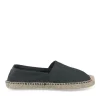 Espadrilles NOIR Femme Motif Uni A Enfiler