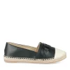 Espadrilles NOIR Femme Motif Chaîne A Enfiler