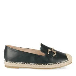 Espadrilles NOIR Femme Motif Chaîne A Enfiler