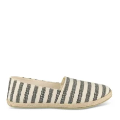 Espadrilles NOIR Femme Motif Rayures A Enfiler