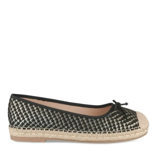 Espadrilles NOIR Femme Motif Uni A Enfiler