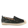 Espadrilles NOIR Femme Motif Uni A Enfiler