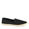 Espadrilles NOIR Femme Motif Uni Elastique