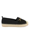 Espadrilles NOIR Femme Motif Uni A Enfiler