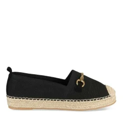 Espadrilles NOIR Femme Motif Uni A Enfiler