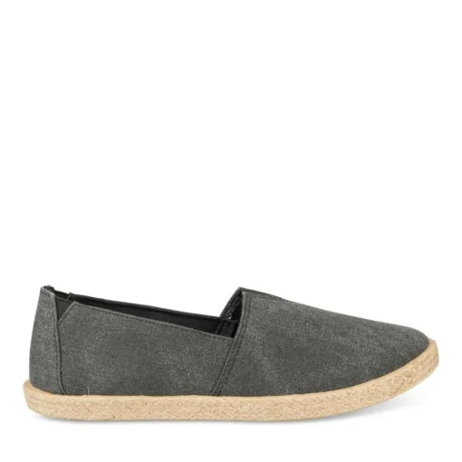 Espadrilles NOIR Femme Motif Uni A Enfiler