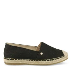 Espadrilles NOIR Femme Motif Uni A Enfiler