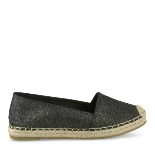 Espadrilles NOIR Femme Motif Uni A Enfiler
