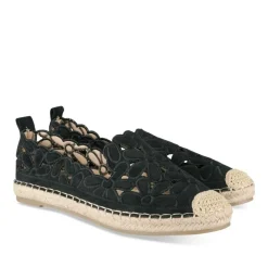 Espadrilles NOIR Femme Motif Uni A Enfiler