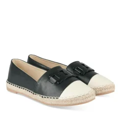 Espadrilles NOIR Femme Motif Chaîne A Enfiler