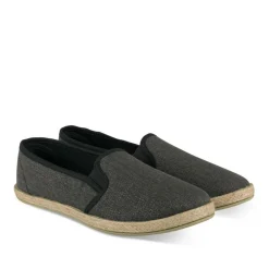 Espadrilles NOIR Femme Motif Uni A Enfiler