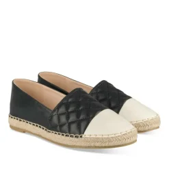 Espadrilles NOIR Femme Motif Carreaux A Enfiler