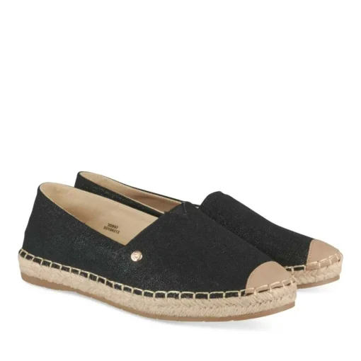 Espadrilles NOIR Femme Motif Uni A Enfiler