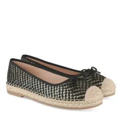 Espadrilles NOIR Femme Motif Uni A Enfiler