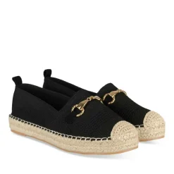 Espadrilles NOIR Femme Motif Uni A Enfiler