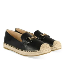 Espadrilles NOIR Femme Motif Uni A Enfiler