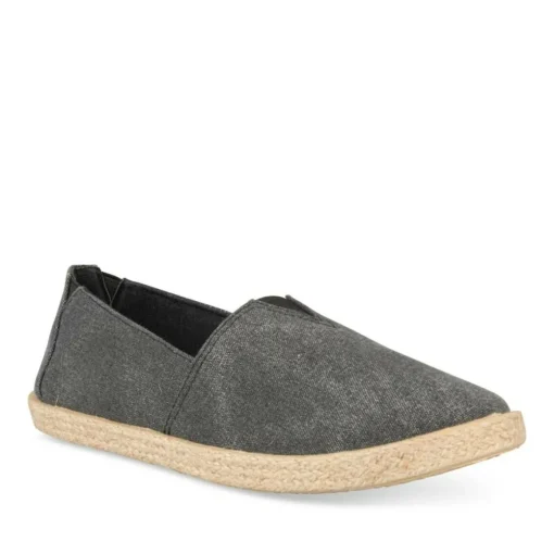 Espadrilles NOIR Femme Motif Uni A Enfiler