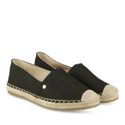 Espadrilles NOIR Femme Motif Uni A Enfiler