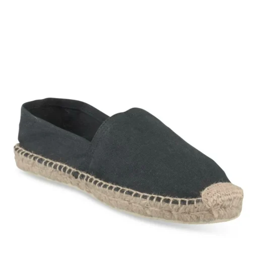 Espadrilles NOIR Femme Motif Uni A Enfiler