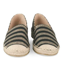 Espadrilles NOIR Femme Motif Uni A Enfiler