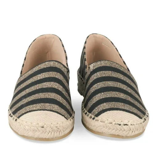 Espadrilles NOIR Femme Motif Uni A Enfiler