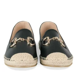 Espadrilles NOIR Femme Motif Chaîne A Enfiler