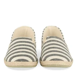 Espadrilles NOIR Femme Motif Rayures A Enfiler