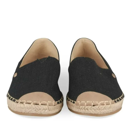Espadrilles NOIR Femme Motif Uni A Enfiler