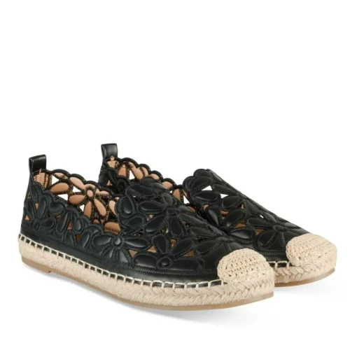 Espadrilles NOIR Femme Motif Uni A Enfiler