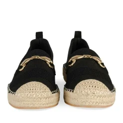 Espadrilles NOIR Femme Motif Uni A Enfiler