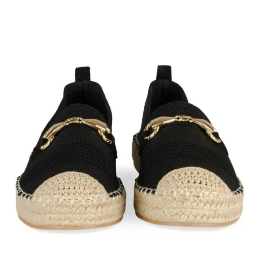 Espadrilles NOIR Femme Motif Uni A Enfiler