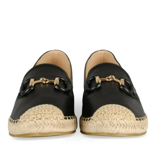 Espadrilles NOIR Femme Motif Uni A Enfiler
