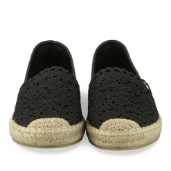 Espadrilles NOIR Femme Motif Tressé A Enfiler
