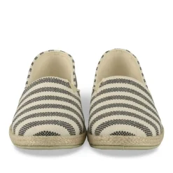 Espadrilles NOIR Femme Motif Rayures A Enfiler