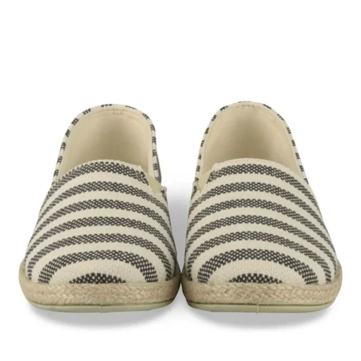 Espadrilles NOIR Femme Motif Rayures A Enfiler