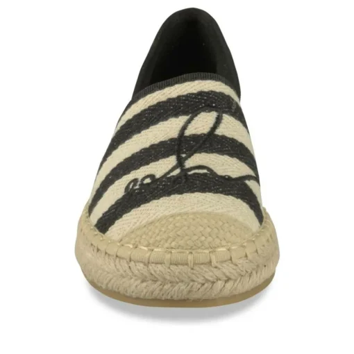 Espadrilles NOIR Femme Motif Rayures A Enfiler