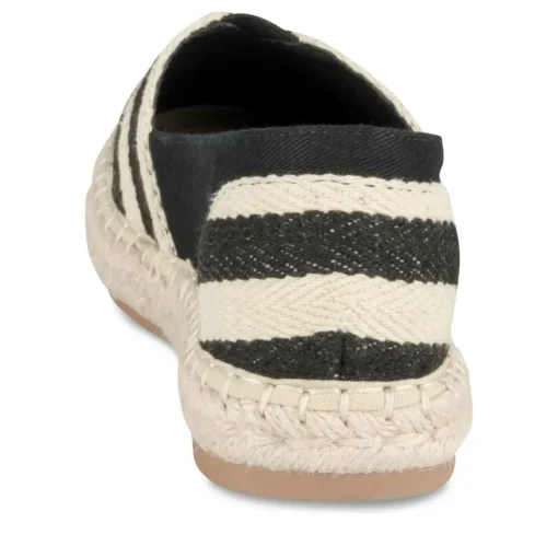 Espadrilles NOIR Femme Motif Rayures A Enfiler