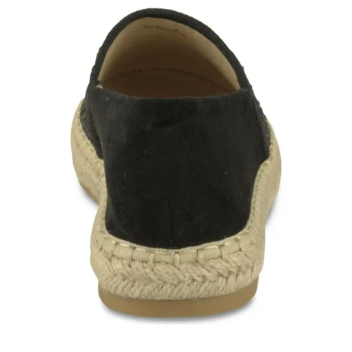 Espadrilles NOIR Femme Motif Tressé A Enfiler