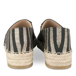 Espadrilles NOIR Femme Motif Uni A Enfiler