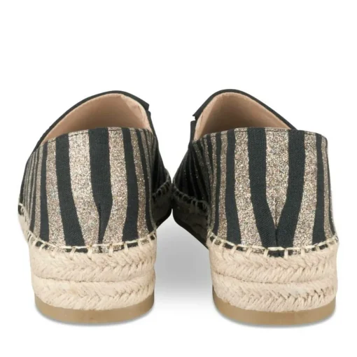 Espadrilles NOIR Femme Motif Uni A Enfiler
