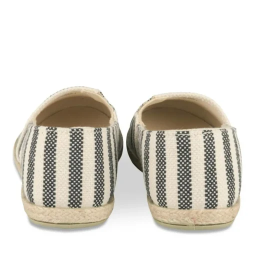 Espadrilles NOIR Femme Motif Rayures A Enfiler
