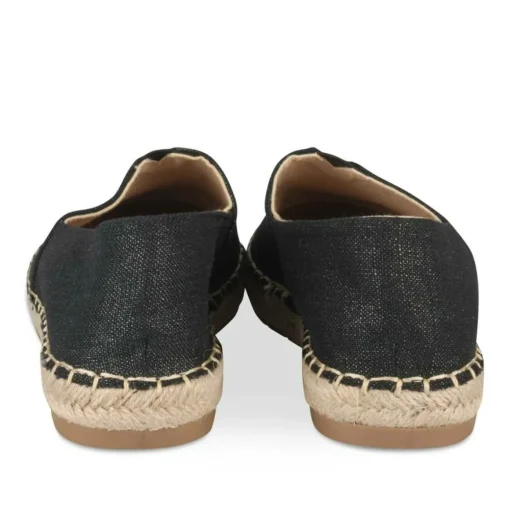 Espadrilles NOIR Femme Motif Uni A Enfiler