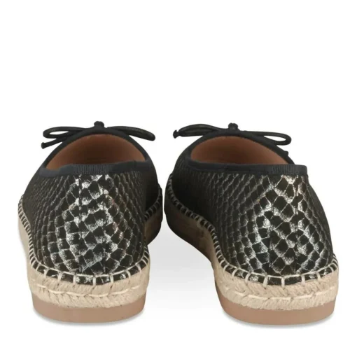 Espadrilles NOIR Femme Motif Uni A Enfiler
